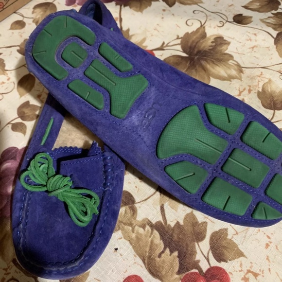 UGG Australia 1003739 Meena Driving Moccasins Blue Slip On Shoes Women's 6.5 - Picture 5 of 5